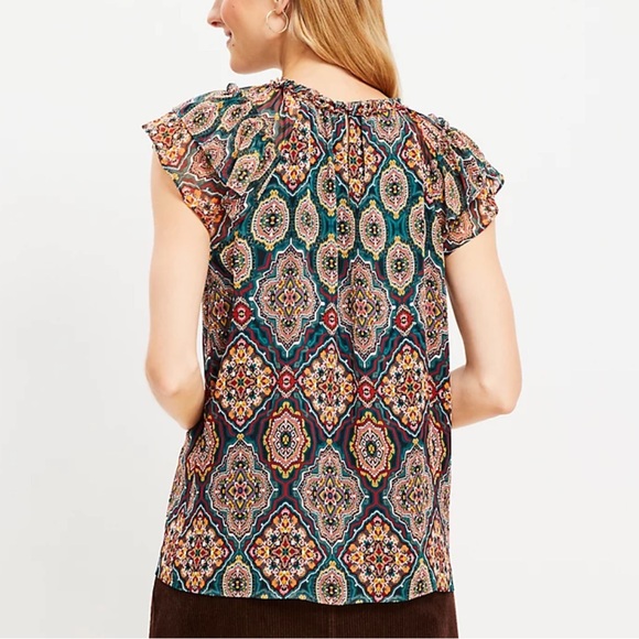 LOFT Double Ruffle Top - Picture 3 of 3